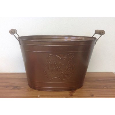 1219-LARGE TIGER OVAL COPPER TUB